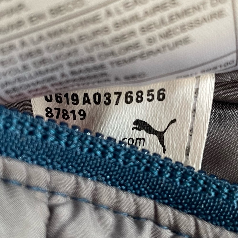 Puma Colorblock Puffer Vest Blue Gray Size XS (5-6) - Picture 5 of 7